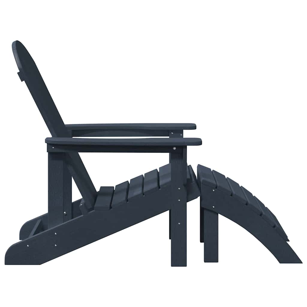 vidaXL Καρέκλα Adirondack Σκούρο μπλε 82 x 74 x 92 εκ. HDPE