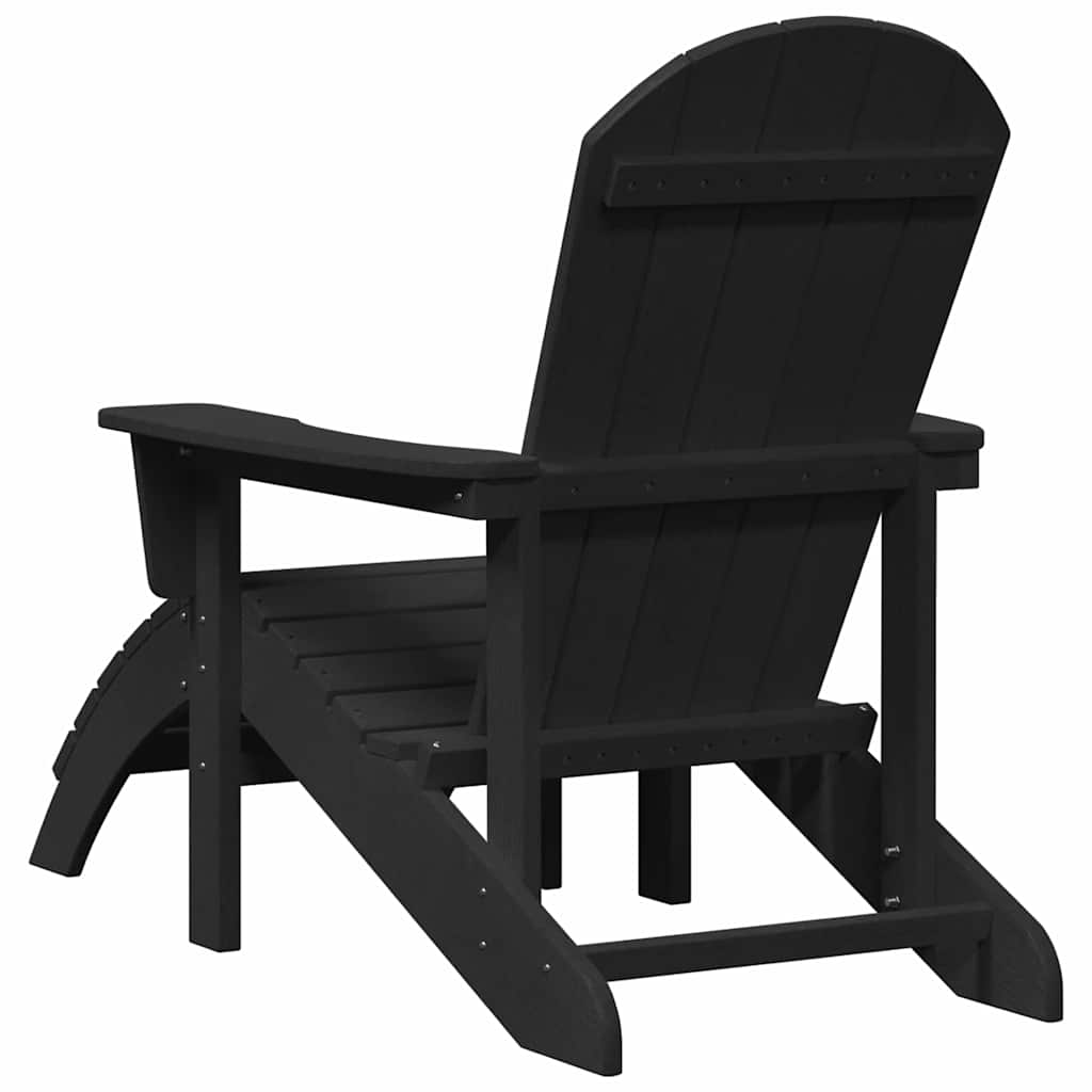 vidaXL Καρέκλα Adirondack Μαύρο 82 x 74 x 92 εκ. HDPE