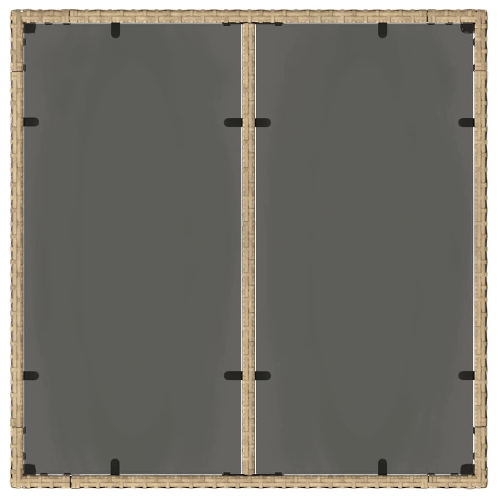 vidaXL Σέτ φαγητού για κήπο 3 pcs Μπεζ 90 x 90 x 75 cm