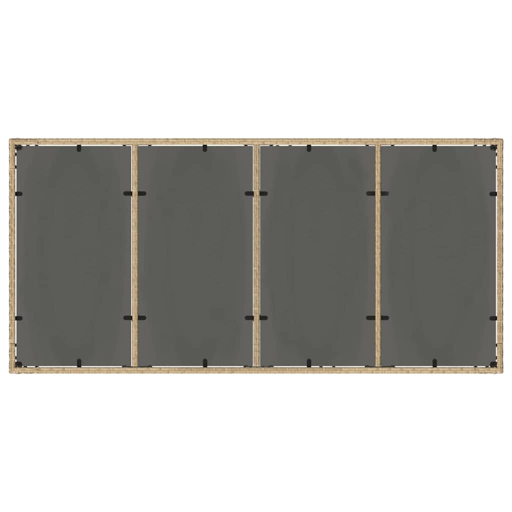 vidaXL Σέτ φαγητού για κήπο 7 pcs Μπεζ Πολυ ράταν