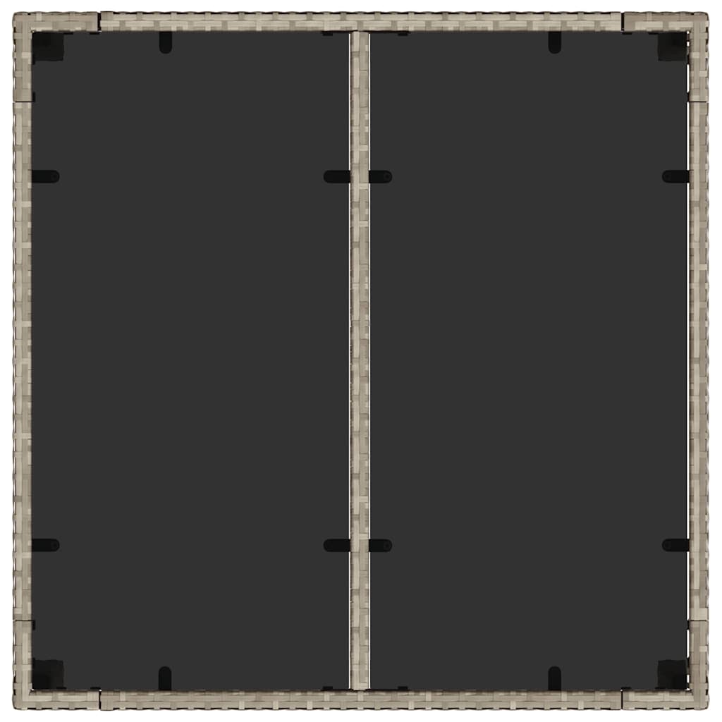 vidaXL Σέτ φαγητού για κήπο 3 pcs Ανοιχτό γκρι Πολυ ράταν