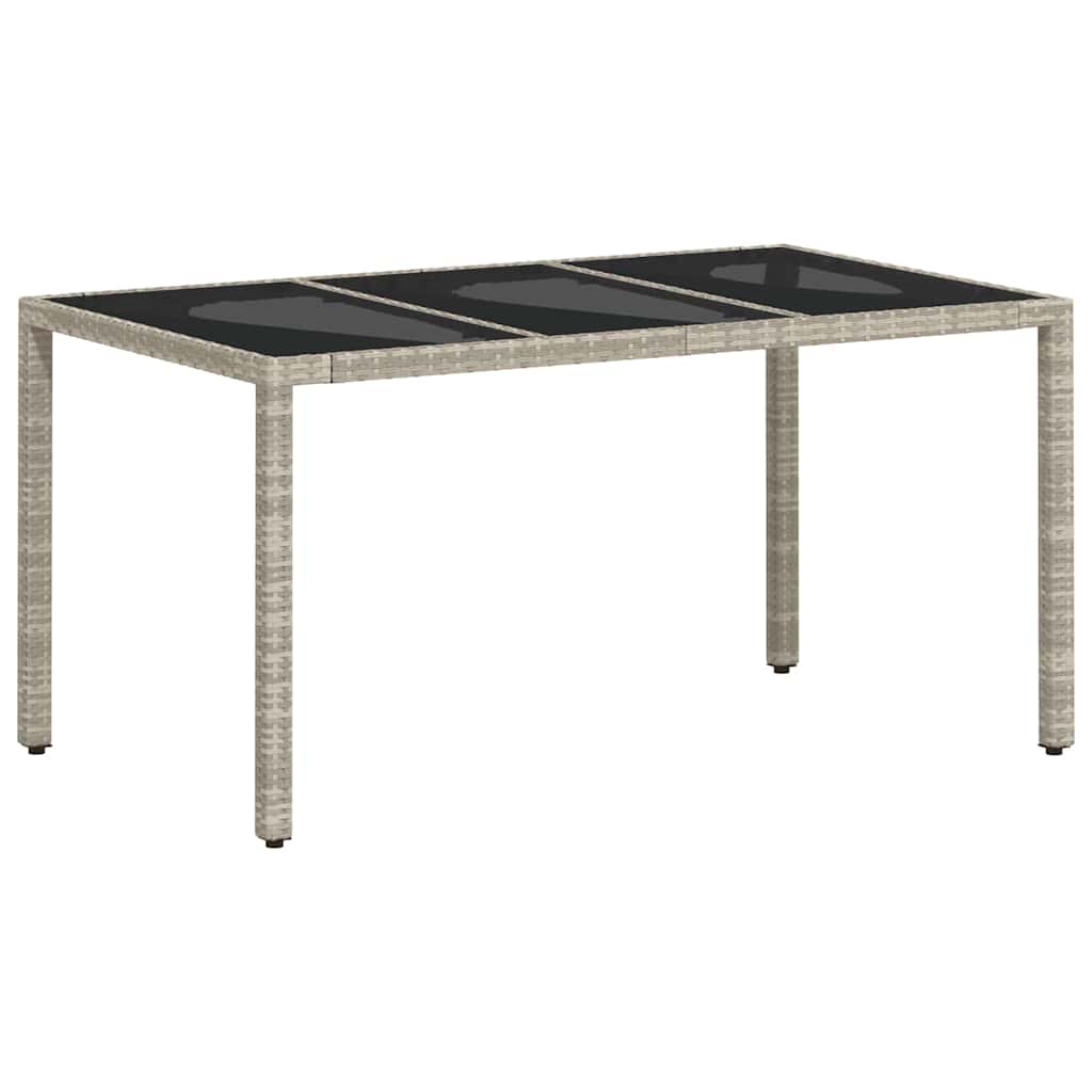 vidaXL Σέτ φαγητού για κήπο 7 pcs Ανοιχτό γκρι Πολυ ράταν