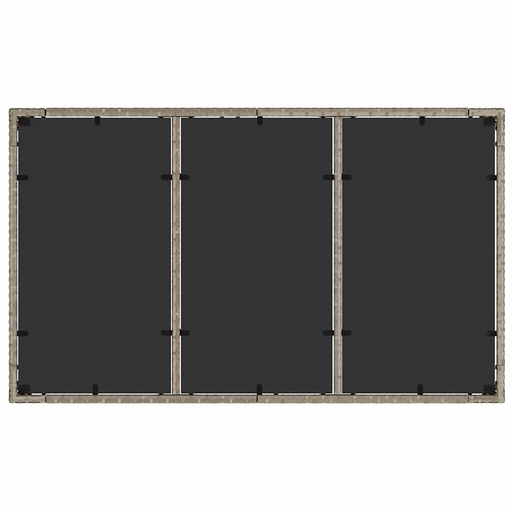 vidaXL Σέτ φαγητού για κήπο 7 pcs Ανοιχτό γκρι Πολυ ράταν