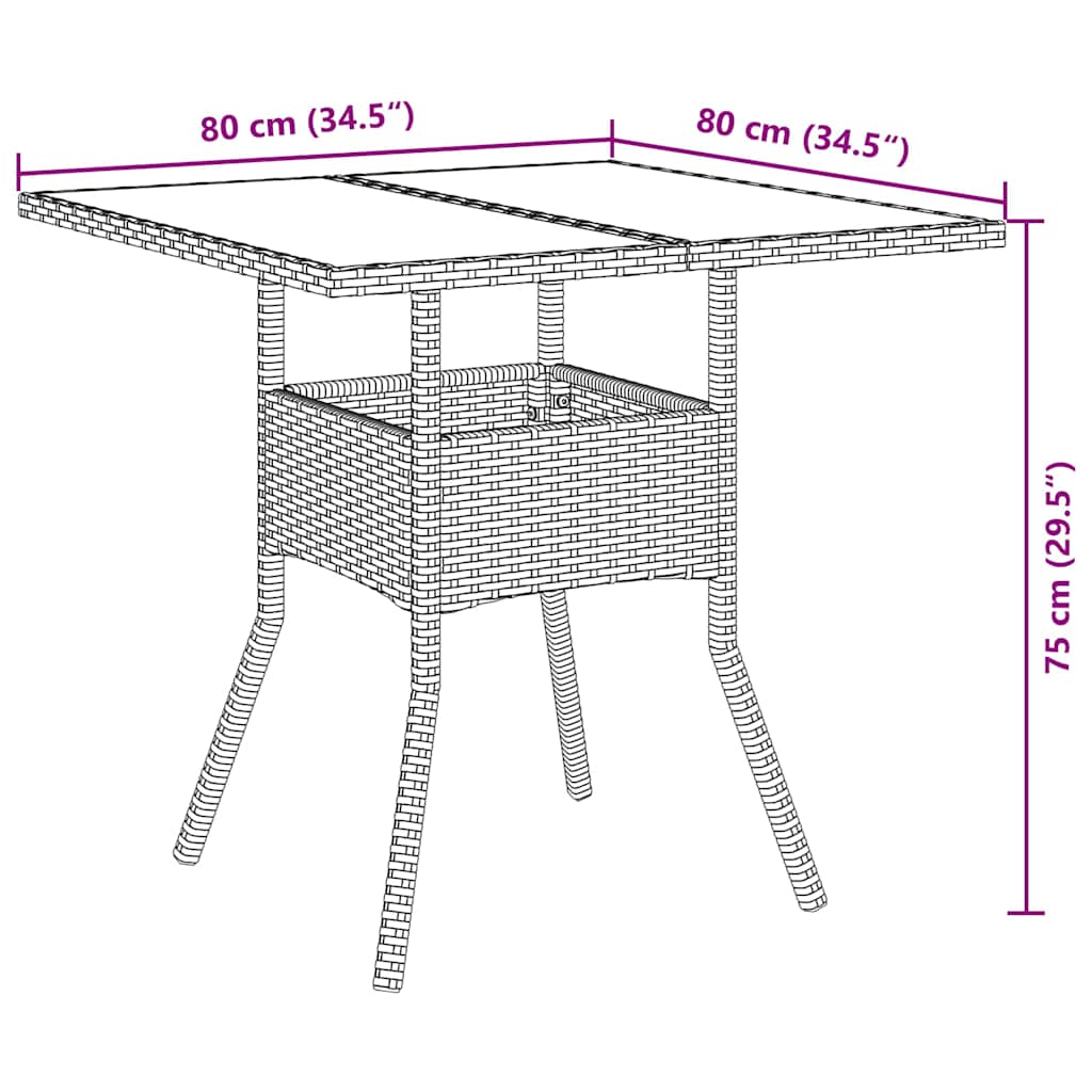 vidaXL Σετ Τραπεζαρίας Κήπου 5 τεμαχίων Γκρι Πολυρατάν