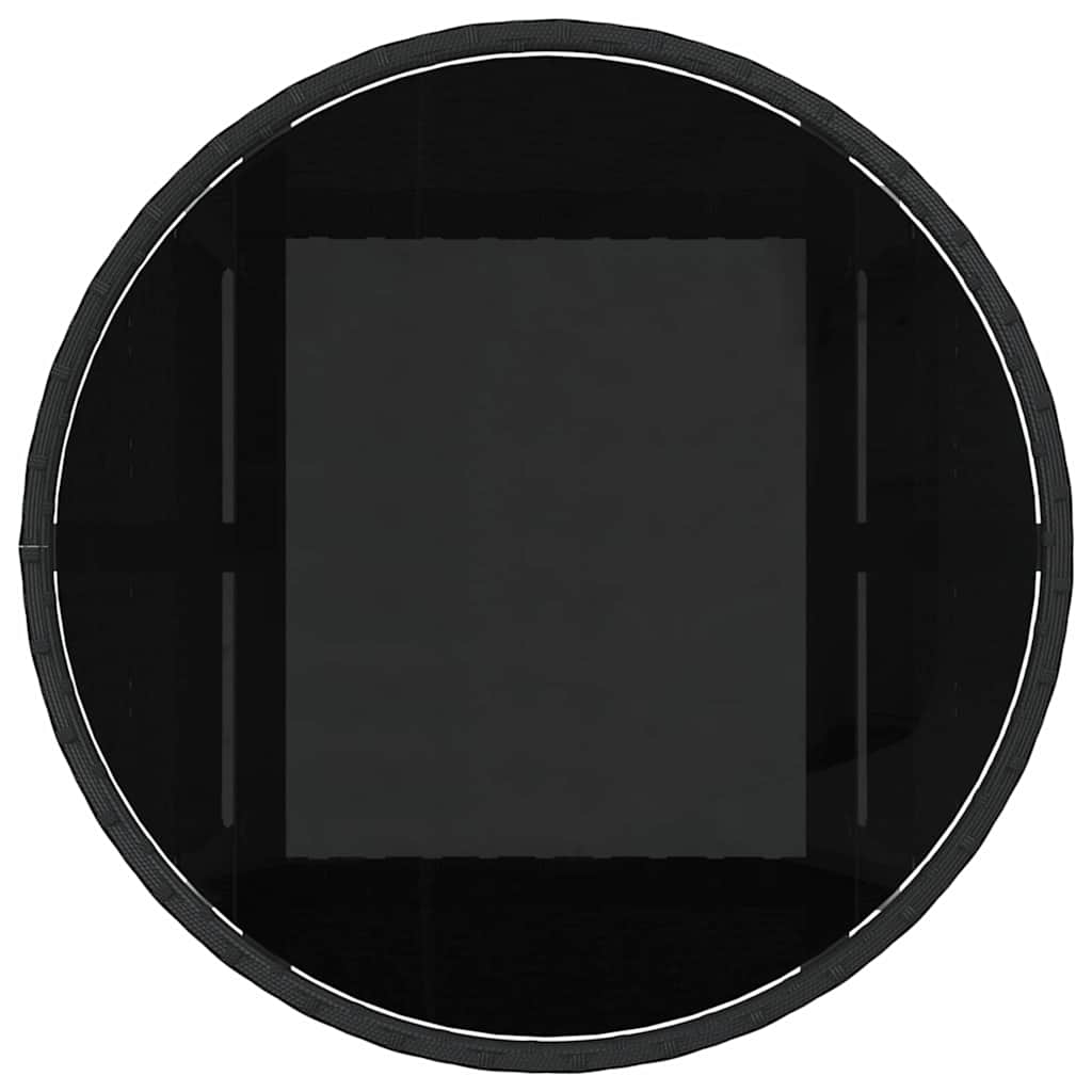 vidaXL Σετ 5 κομματιών τραπεζαρίας κήπου Μαύρο Πολυ ράταν