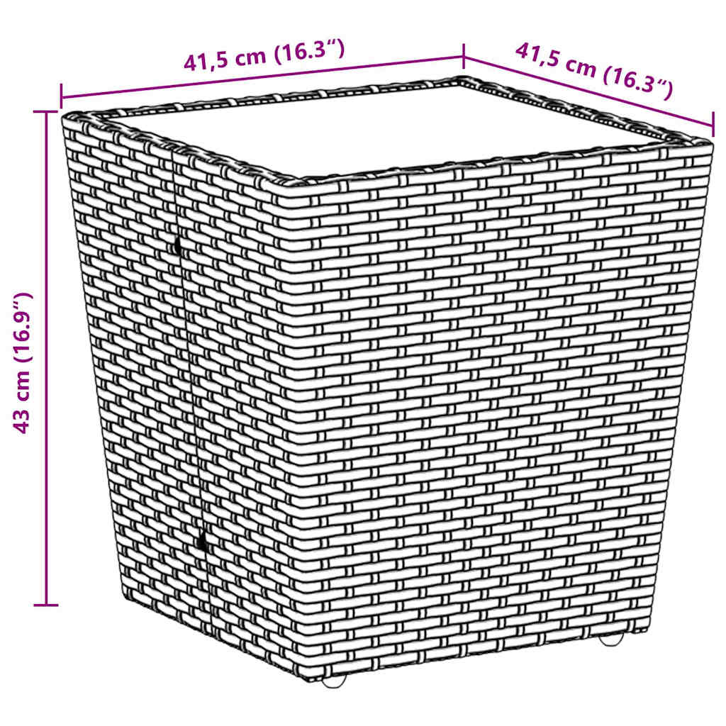 Σετ Κήπου 3 Τεμαχίων vidaXL με Μαξιλάρια Καφέ Πολυ Ράταν
