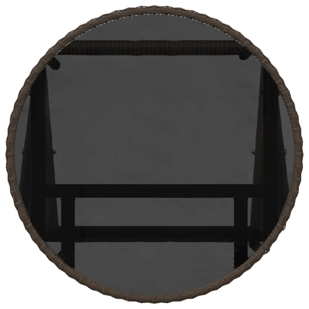 Σετ Μπαρ Κήπου 3 Τεμαχίων με Μαξιλάρια Καφέ Πολυ Ράτταν