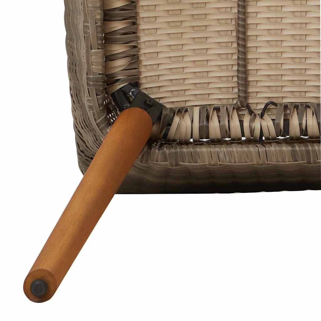 vidaXL Καρέκλα Κήπου 2 pcs Μαύρο 62.5 x 55 x 82 εκ συνθετικό ρατάν