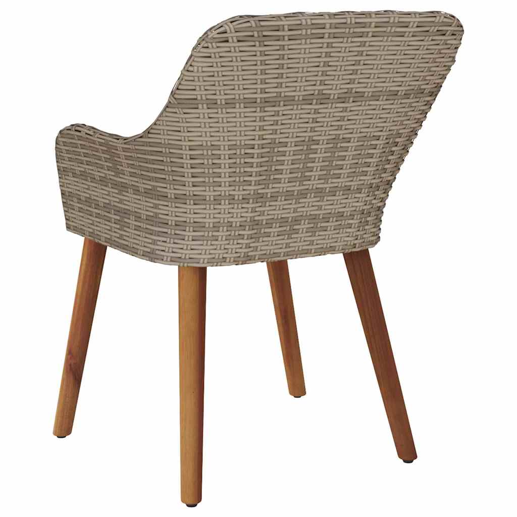 vidaXL Καρέκλα Κήπου 2 pcs Μαύρο 62.5 x 55 x 82 εκ συνθετικό ρατάν