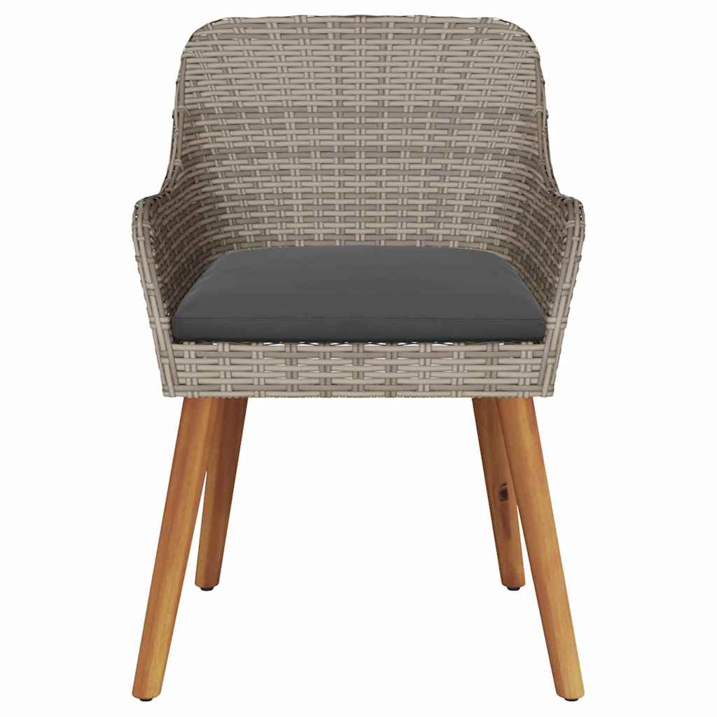 vidaXL Καρέκλα Κήπου 2 pcs Μαύρο 62.5 x 55 x 82 εκ συνθετικό ρατάν