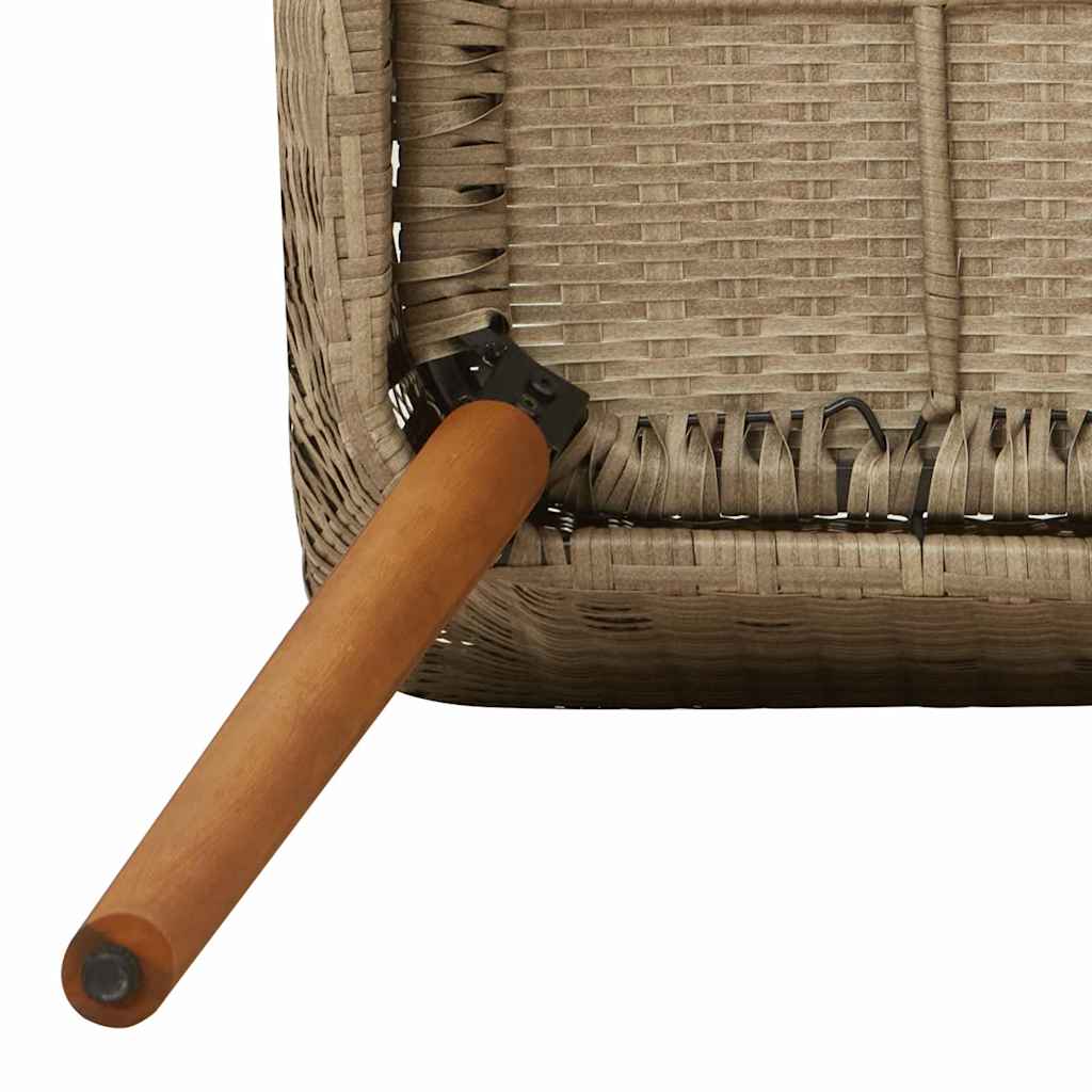 vidaXL Καρέκλα Κήπου 2 pcs Μπεζ 62.5 x 55 x 82 εκ συνθετικό ρατάν