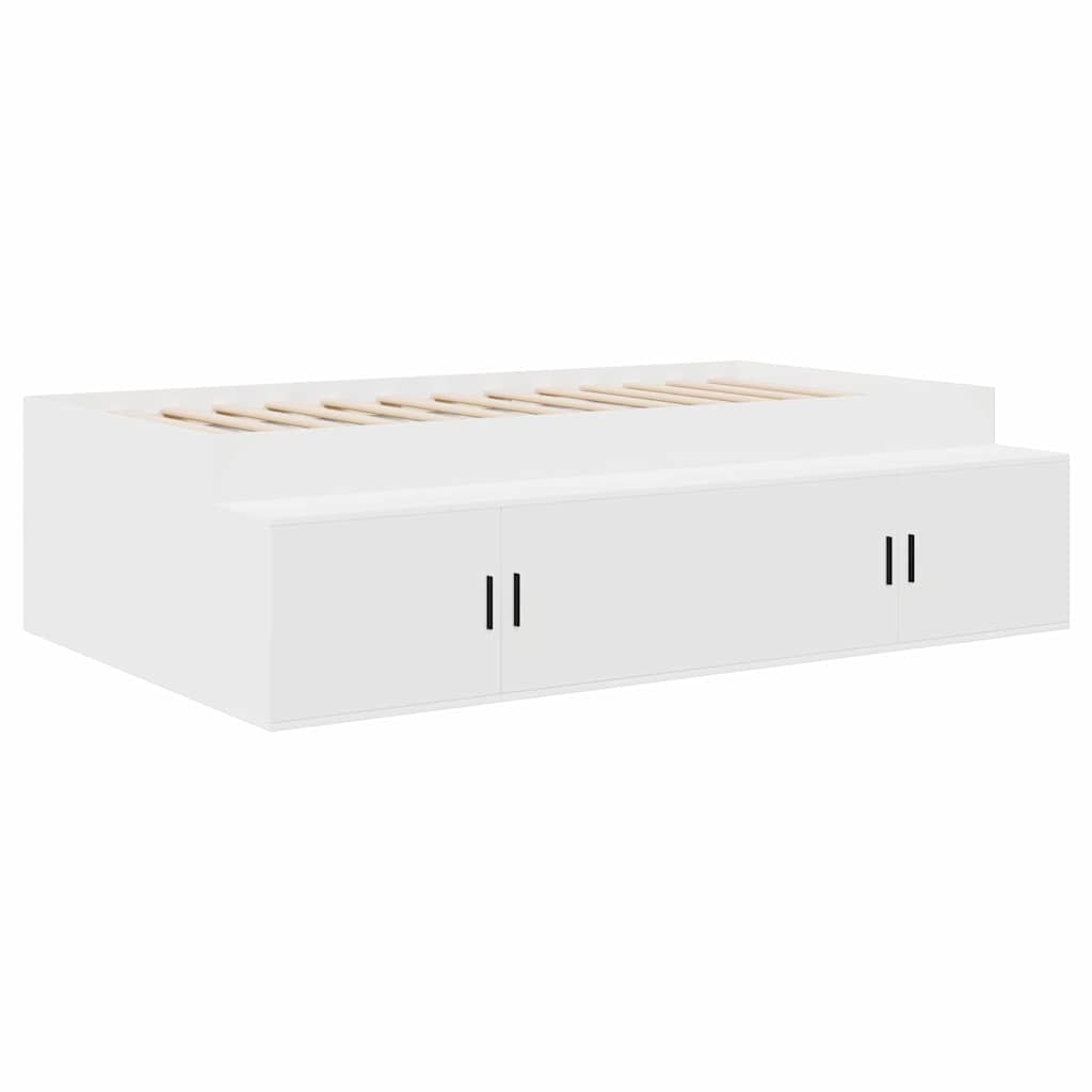 vidaXL Σκελετός Κρεβατιού Λευκό 100 x 200 cm Επεξεργασμένο Ξύλο