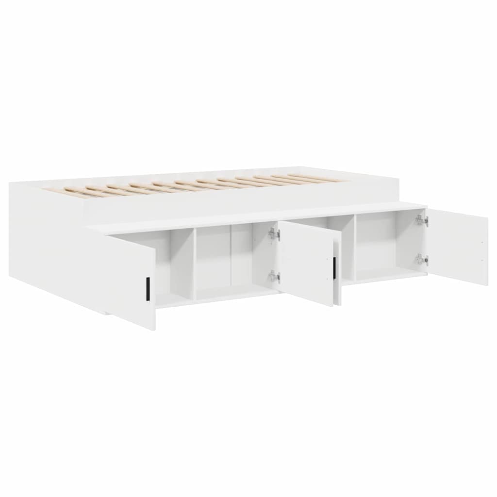 vidaXL Σκελετός Κρεβατιού Λευκό 100 x 200 cm Επεξεργασμένο Ξύλο