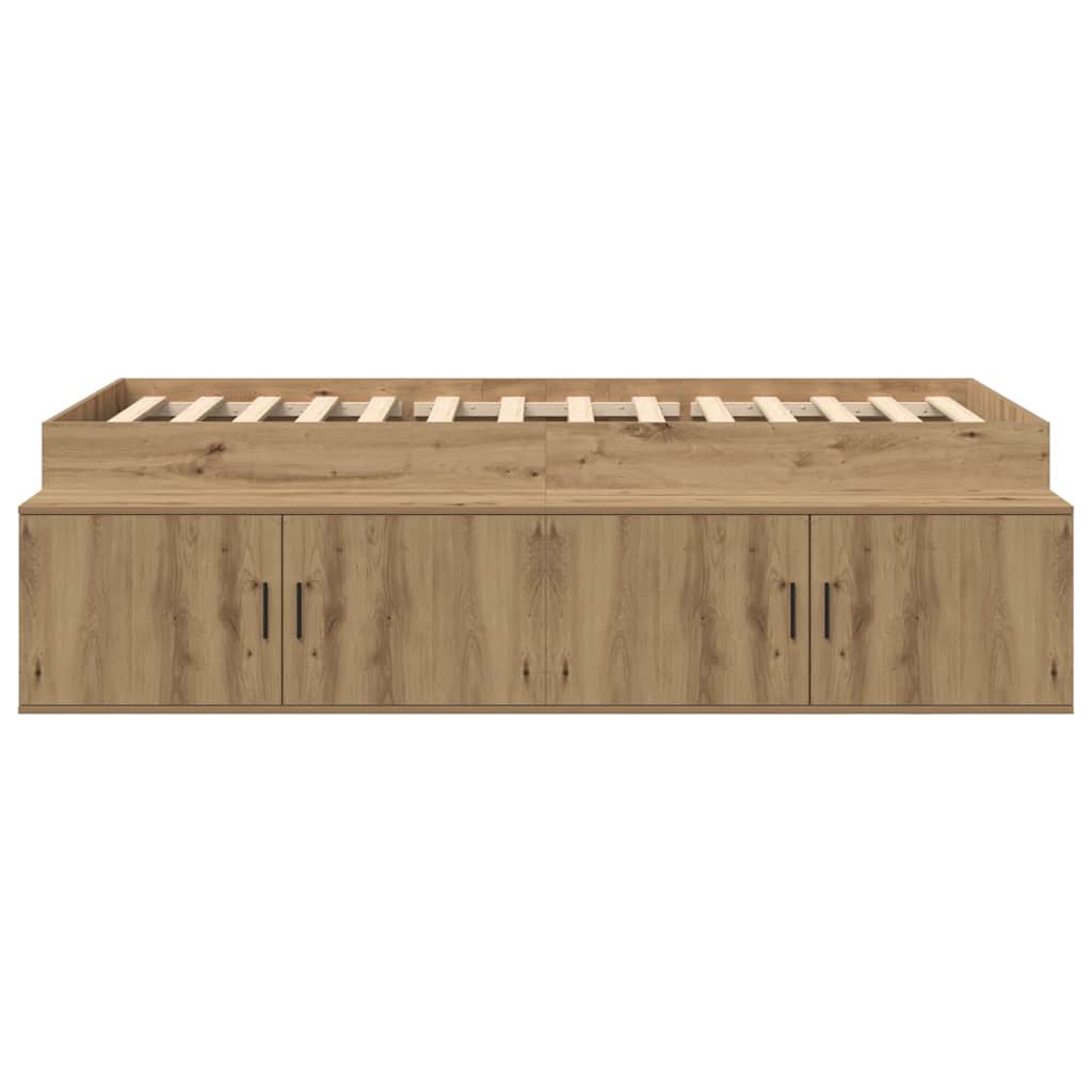 vidaXL Σκελετός Κρεβατιού Artisan Oak 100 x 200 cm Επεξεργασμένο Ξύλο