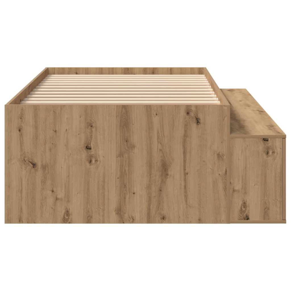 vidaXL Σκελετός Κρεβατιού Artisan Oak 100 x 200 cm Επεξεργασμένο Ξύλο