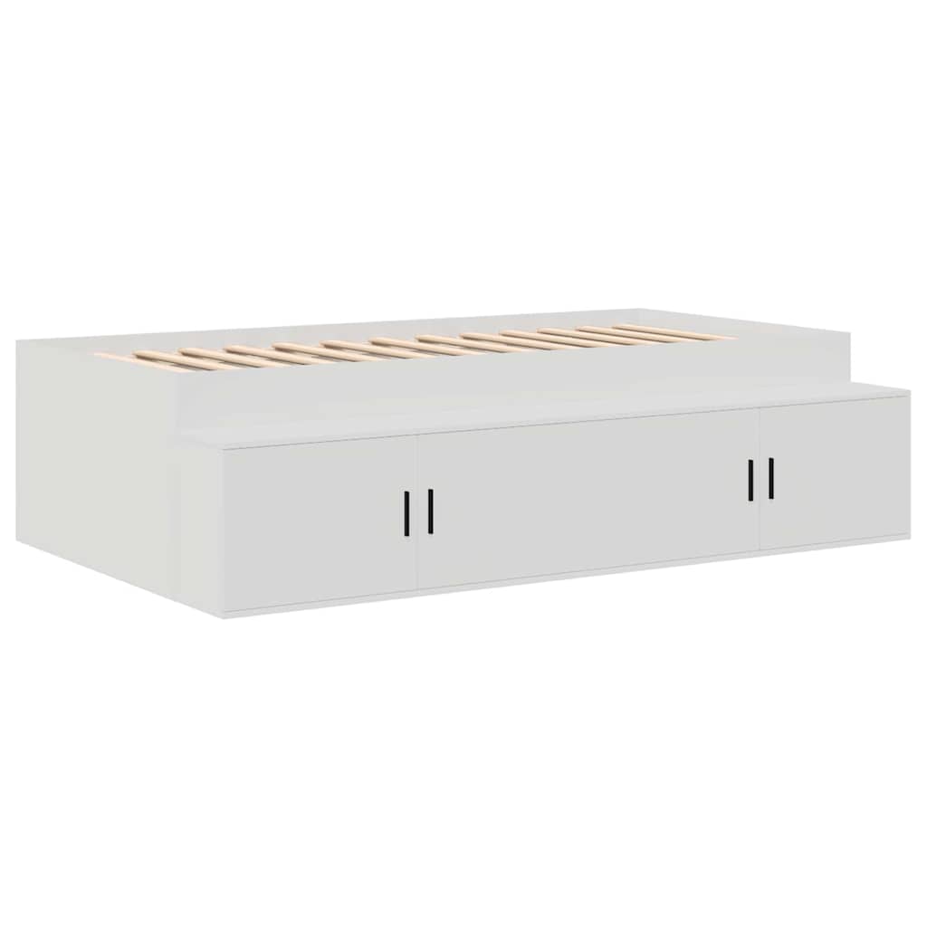 vidaXL Κρεβάτι με Αποθήκευση Λευκό 90x200 εκ.