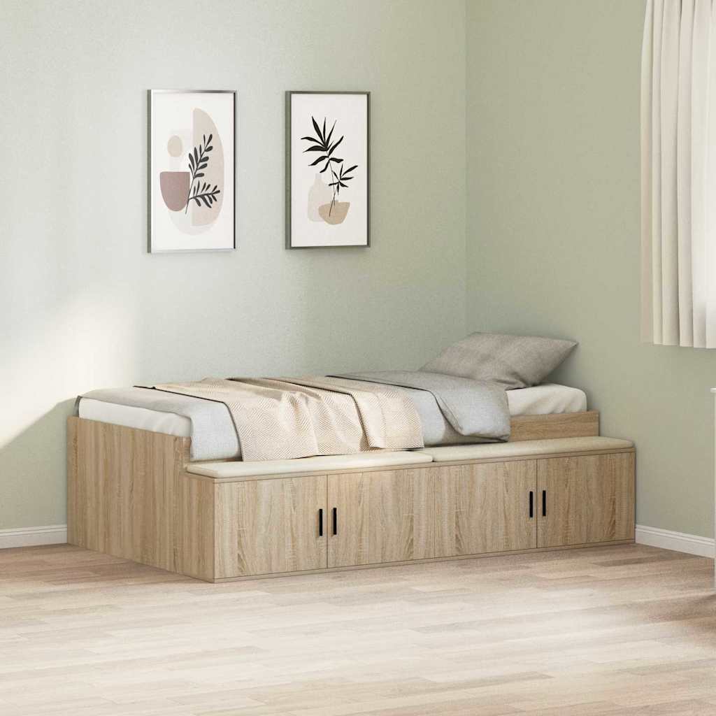 vidaXL Κρεβάτι αποθήκευσης Sonoma Oak 80x200 εκ.