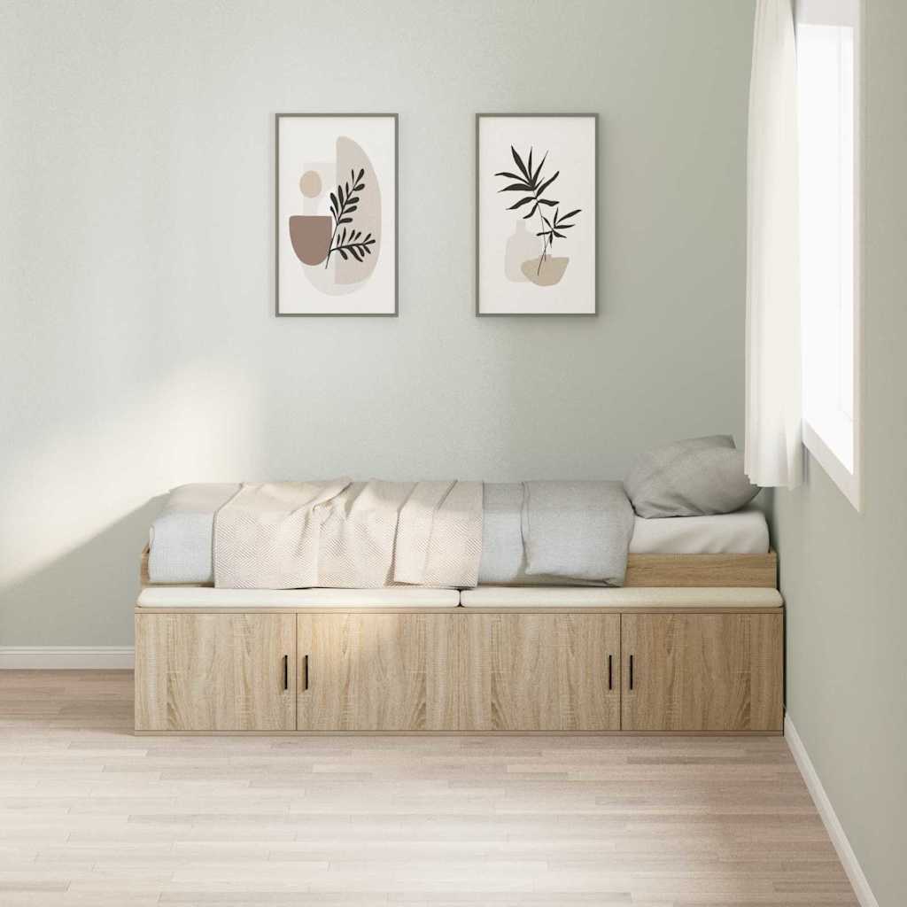 vidaXL Κρεβάτι αποθήκευσης Sonoma Oak 80x200 εκ.