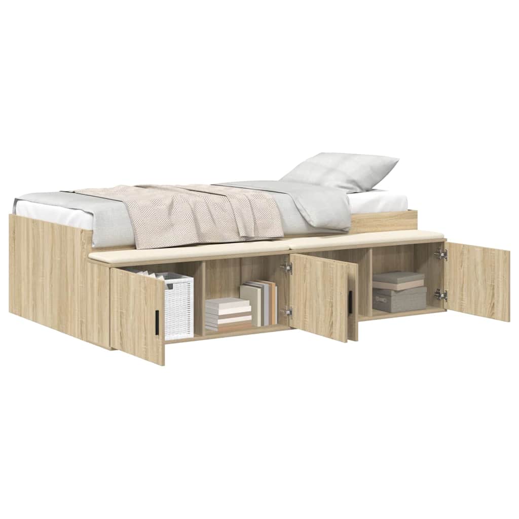 vidaXL Κρεβάτι αποθήκευσης Sonoma Oak 80x200 εκ.