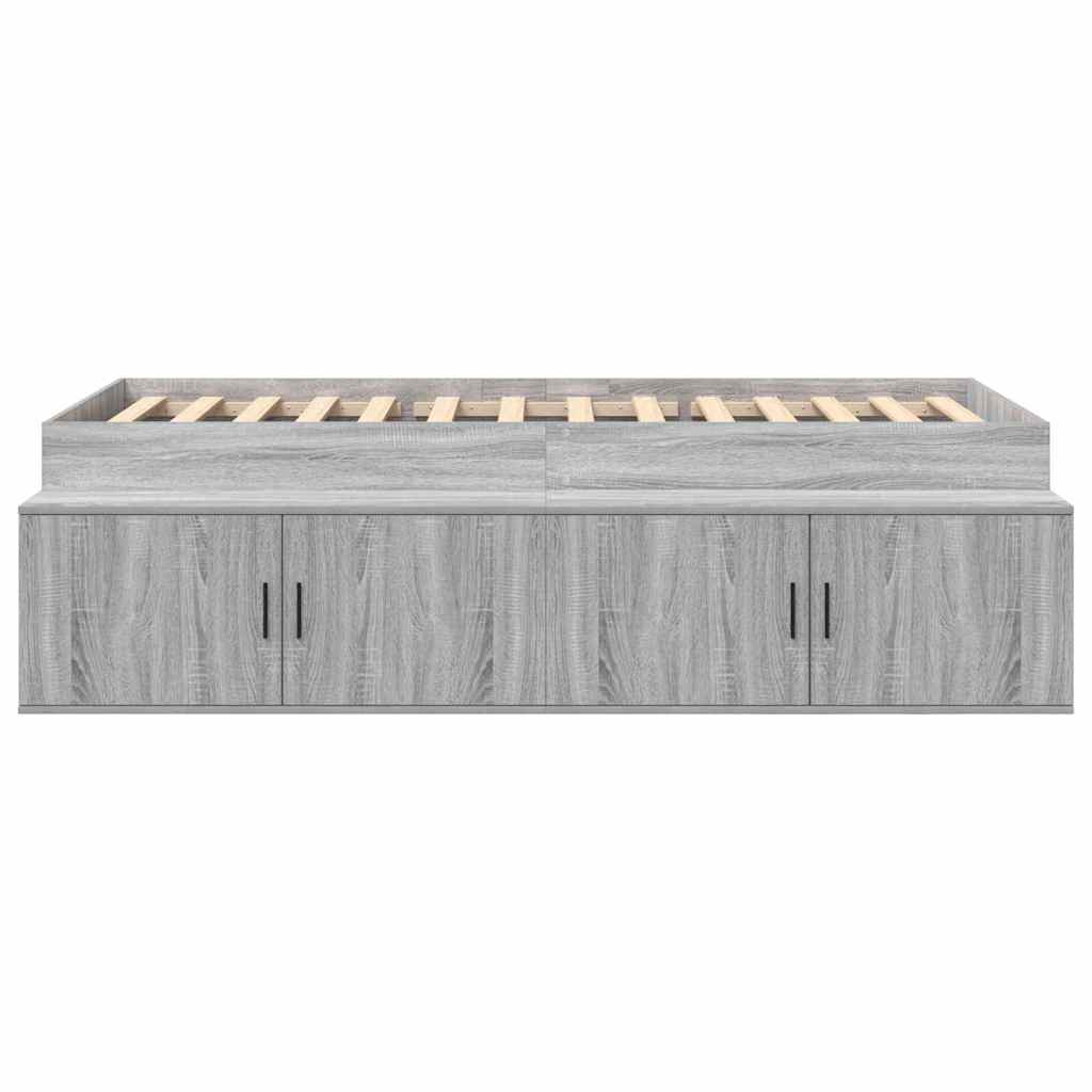 vidaXL Σκελετός Κρεβατιού Γκρίζο Σονομα 80 x 200 cm Επεξεργασμένο ξύλο