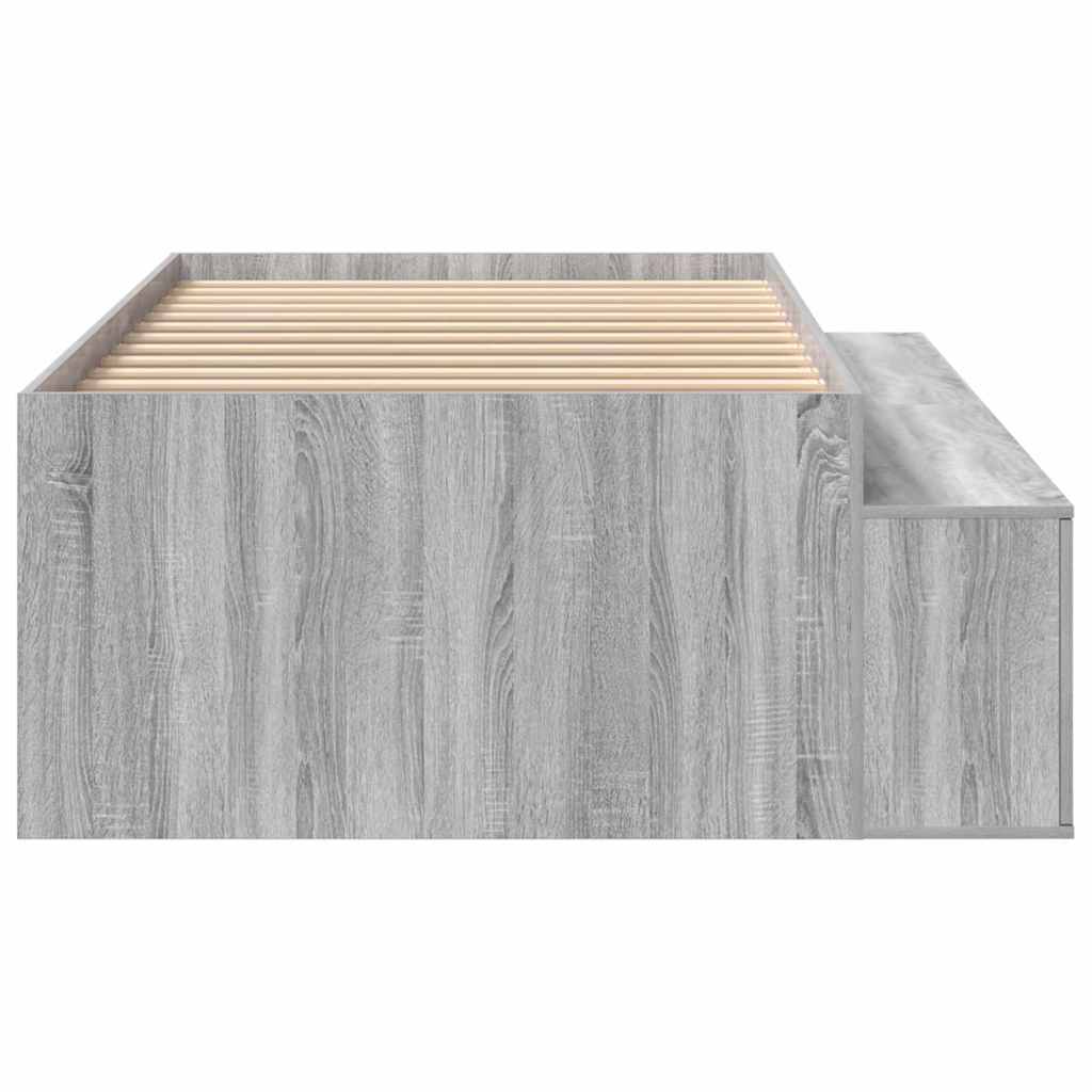 vidaXL Σκελετός Κρεβατιού Γκρίζο Σονομα 80 x 200 cm Επεξεργασμένο ξύλο