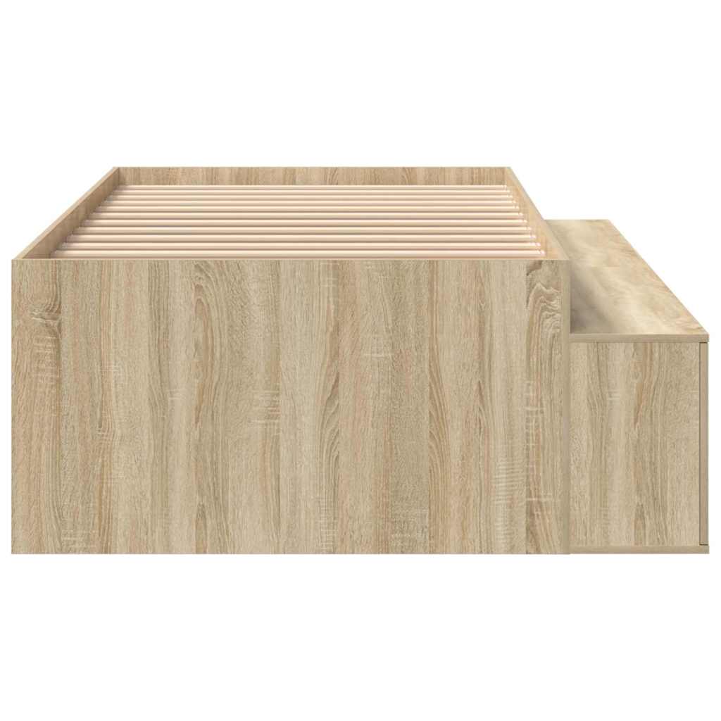 vidaXL Σκελετός Κρεβατιού Δρύς Sonoma 70 x 190 cm Επεξεργασμένο ξύλο