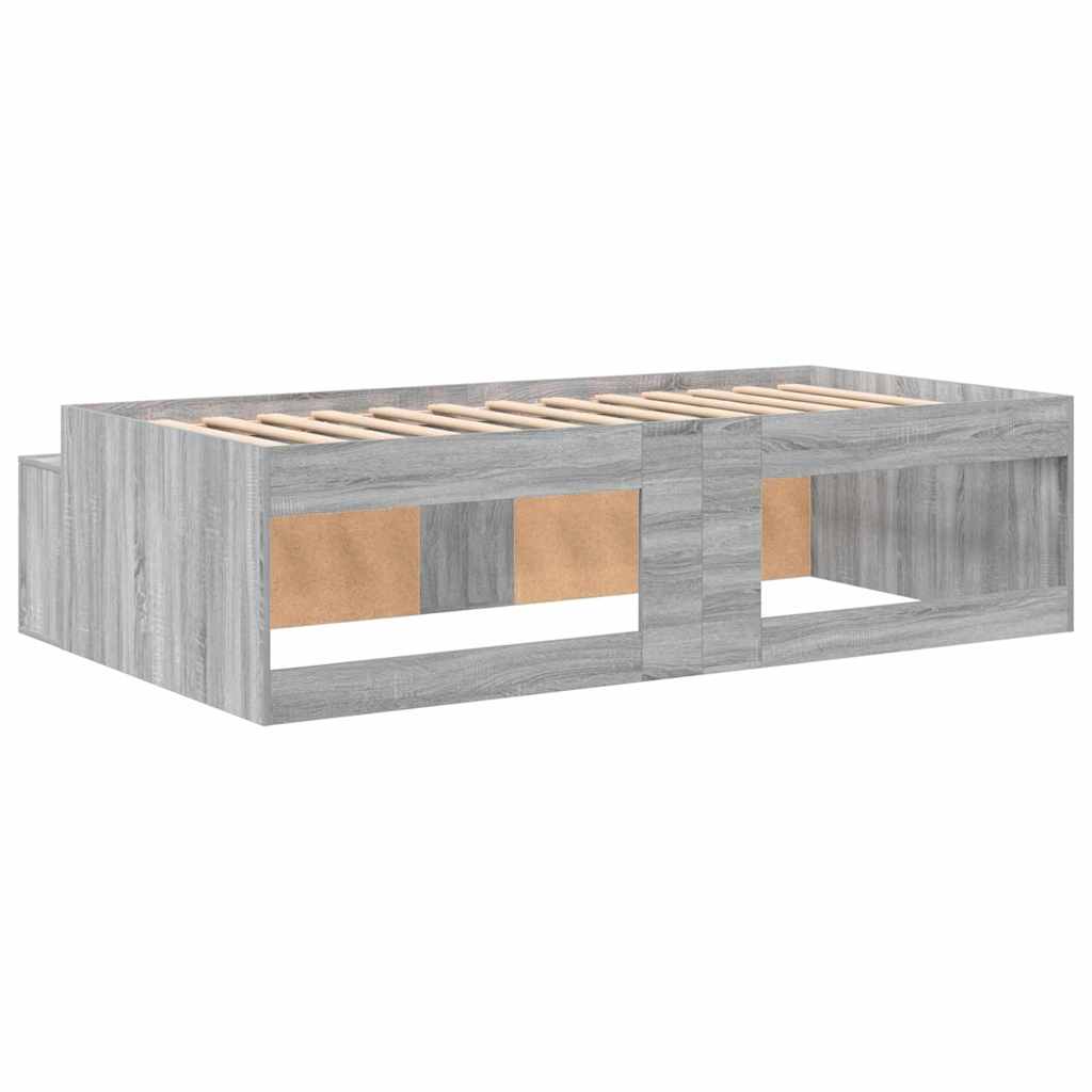 vidaXL Σκελετός Κρεβατιού Γκρίζο Σονομα 70 x 190 cm Επεξεργασμένο ξύλο