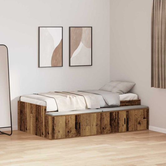vidaXL Σκελετός Κρεβατιού Παλιό Ξύλο 70 x 190 cm Επεξεργασμένο ξύλο