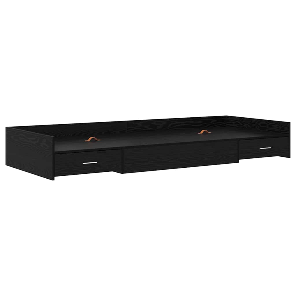 vidaXL Σκελετός Κρεβατιού Μαύρη Οξυά 98.5 x 200 εκ Επεξεργασμένο ξύλο