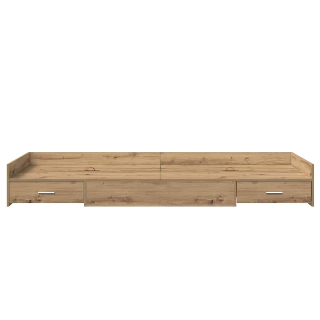 vidaXL Σκελετός Κρεβατιού Artisan Oak 90 x 200 cm Επεξεργασμένο ξύλο