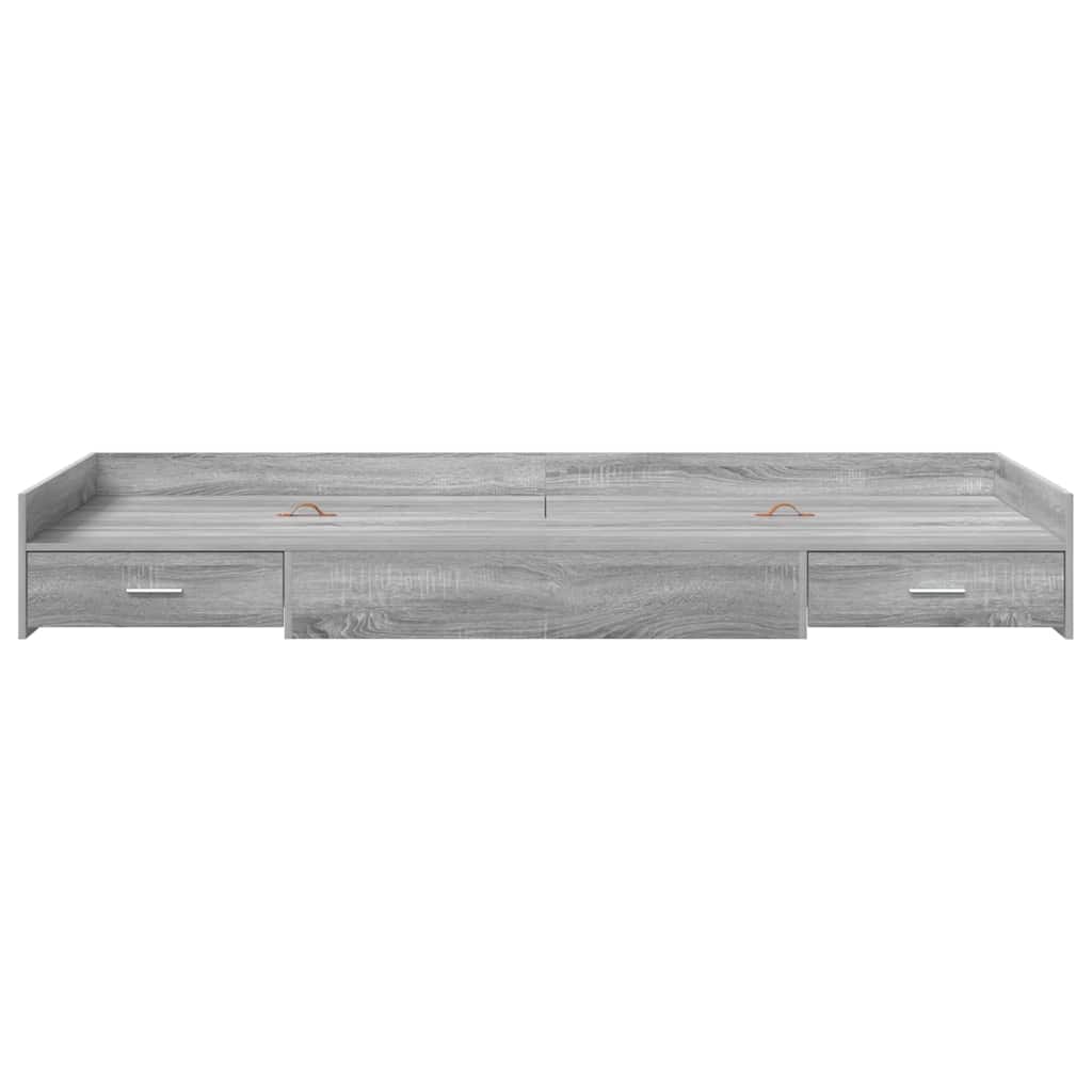 vidaXL Σκελετός Κρεβατιού Γκρίζο Σονομα 80 x 200 cm Επεξεργασμένο ξύλο