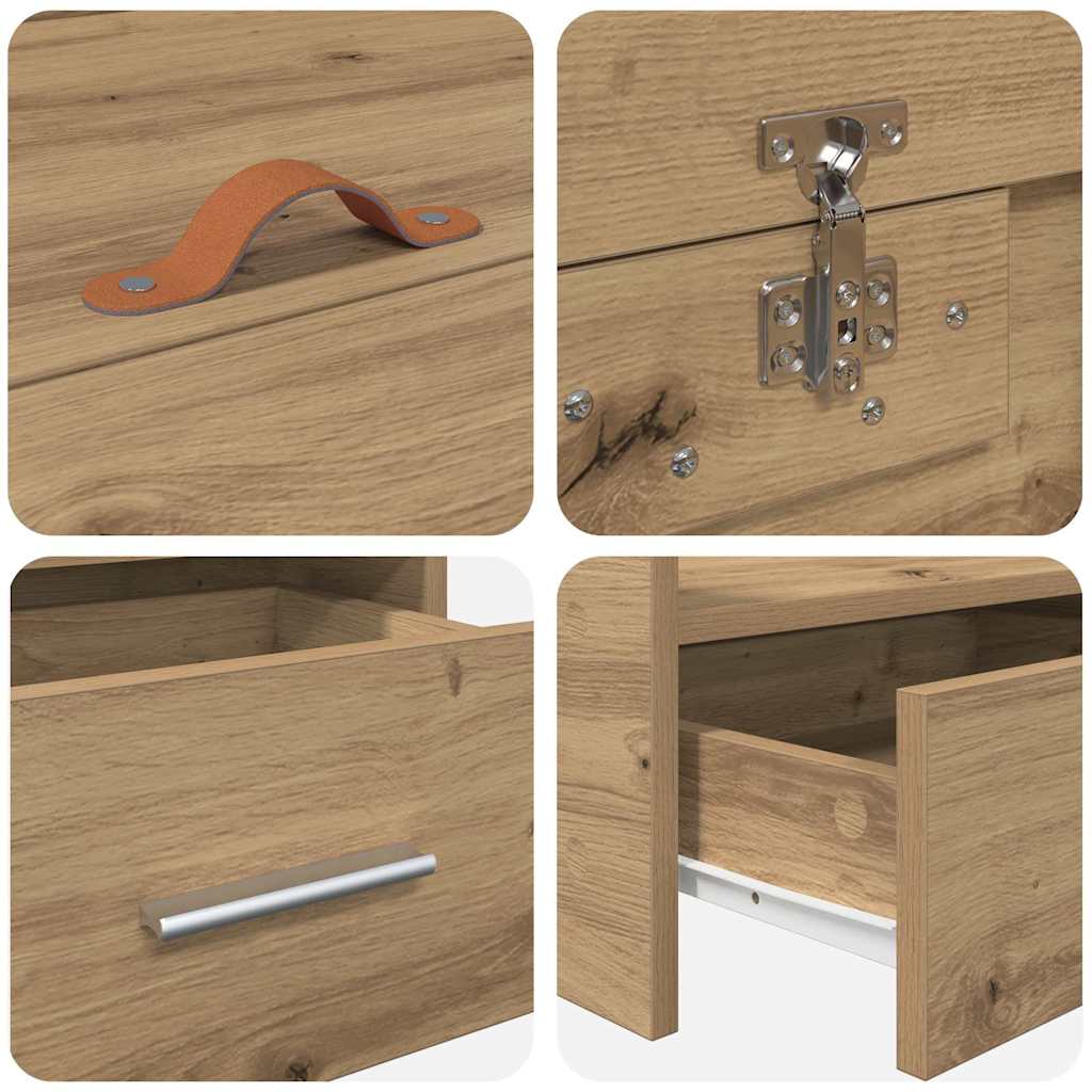 vidaXL Σκελετός Κρεβατιού Artisan Oak 80 x 200 cm Επεξεργασμένο ξύλο