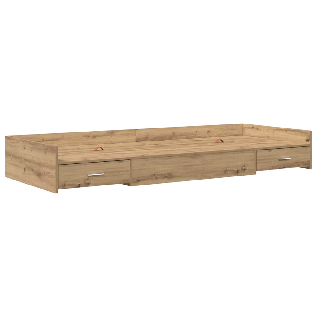 vidaXL Σκελετός Κρεβατιού Artisan Oak 80 x 200 cm Επεξεργασμένο ξύλο