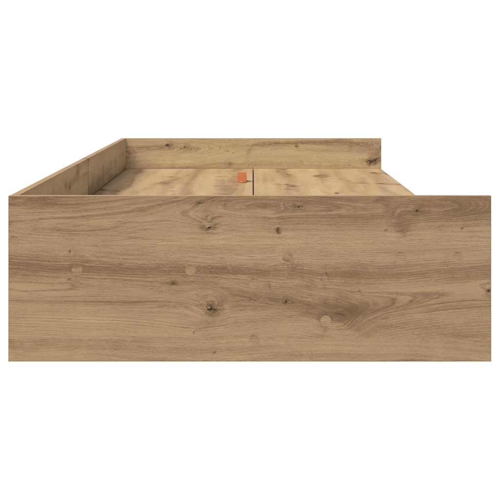 vidaXL Σκελετός Κρεβατιού Artisan Oak 80 x 200 cm Επεξεργασμένο ξύλο