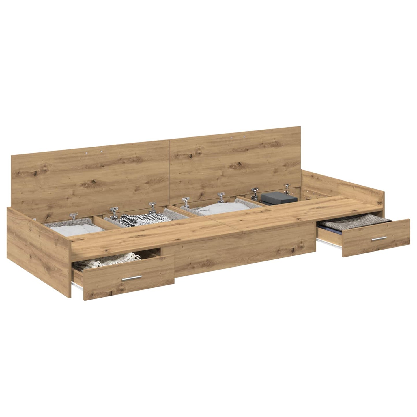 vidaXL Σκελετός Κρεβατιού Artisan Oak 90 x 190 cm Επεξεργασμένο ξύλο