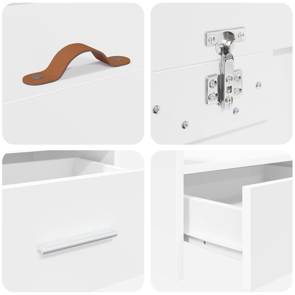 Κρεβάτι με αποθηκευτικό χώρο Λευκό 75 x 190 cm Επεξεργασμένο ξύλο