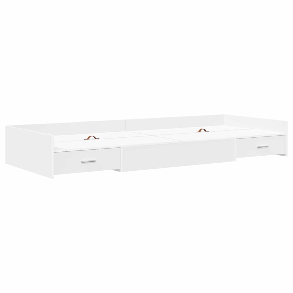 vidaXL Σκελετός Κρεβατιού Λευκό 75 x 190 cm Επεξεργασμένο ξύλο