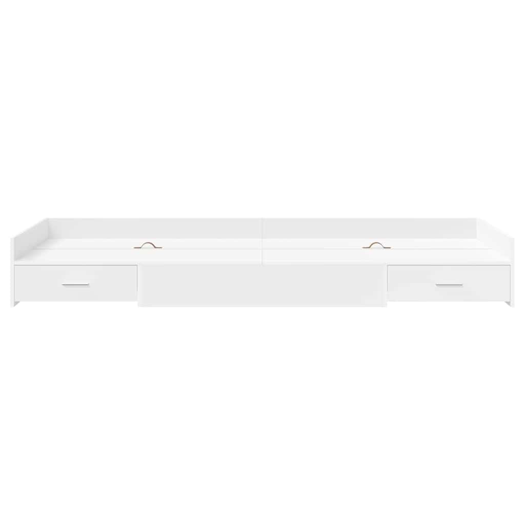 vidaXL Σκελετός Κρεβατιού Λευκό 75 x 190 cm Επεξεργασμένο ξύλο