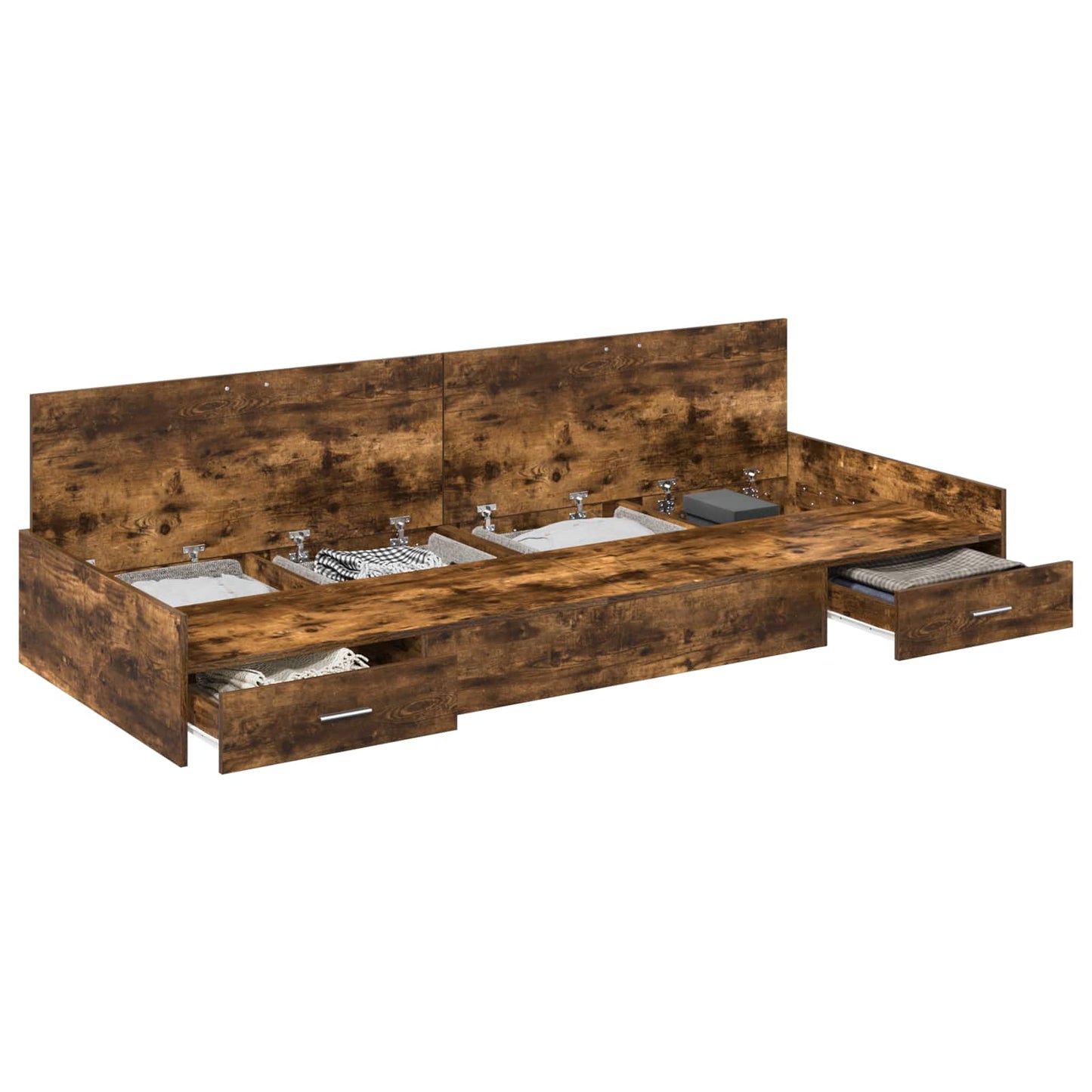 vidaXL Σκελετός Κρεβατιού Παλιό Ξύλο 75 x 190 cm Επεξεργασμένο ξύλο