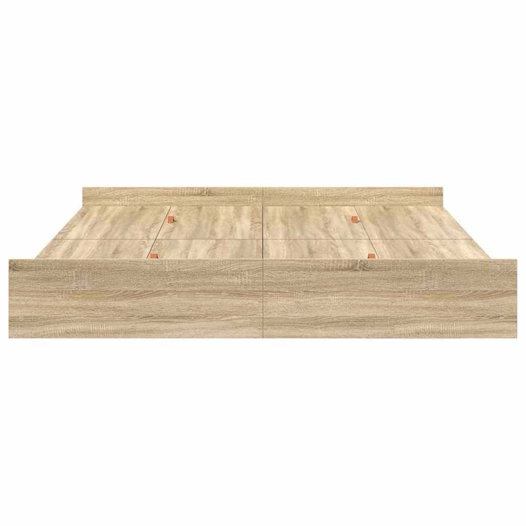 vidaXL Κρεβάτι με αποθηκευτικό χώρο Δρύς Sonoma 200 x 200 cm