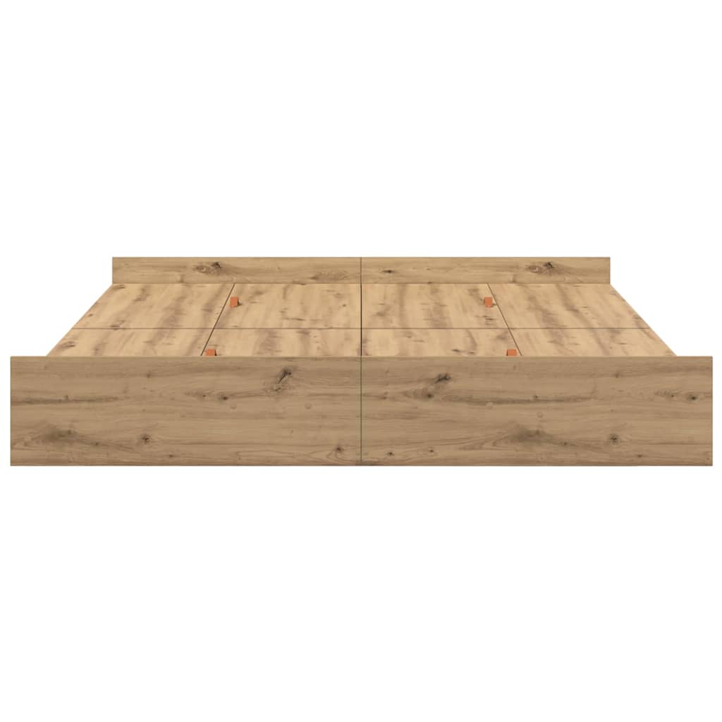 vidaXL Κρεβάτι με αποθηκευτικό χώρο με πόρτα Artisan Oak 200 x 200 cm