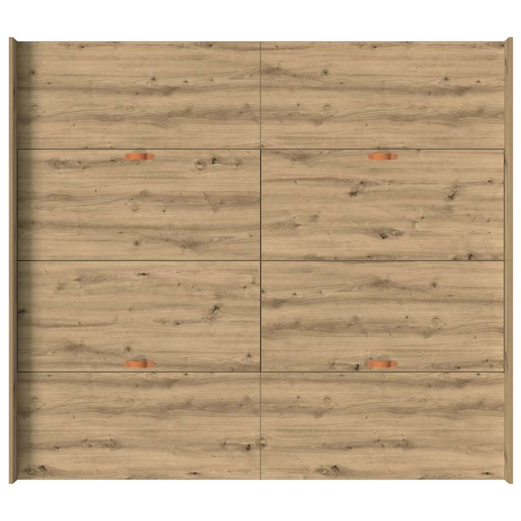 vidaXL Κρεβάτι με αποθηκευτικό χώρο με πόρτα Artisan Oak 200 x 200 cm
