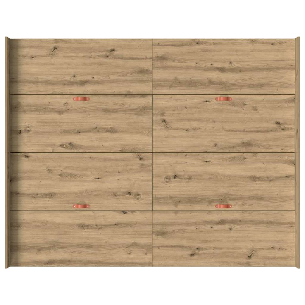 vidaXL Κρεβάτι με αποθηκευτικό χώρο με πόρτα Artisan Oak 150 x 200 cm