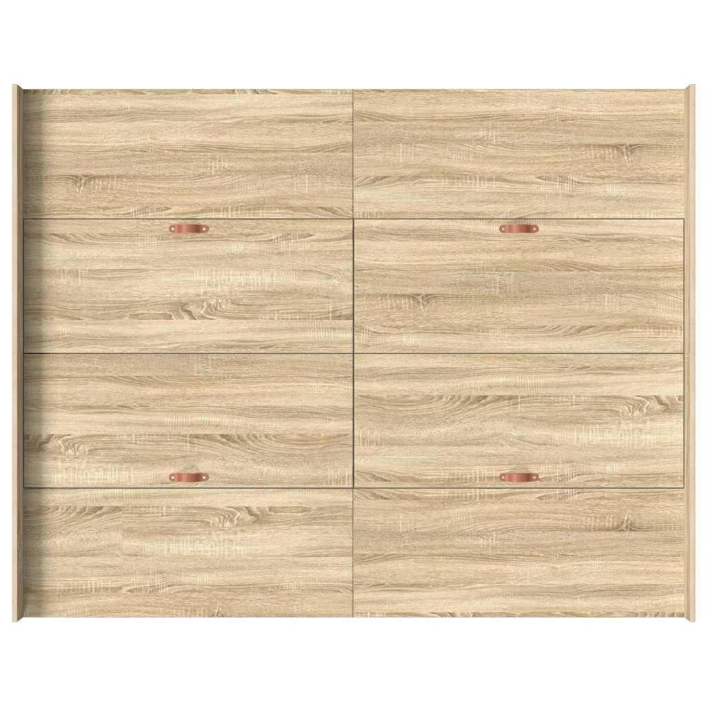 vidaXL Κρεβάτι με αποθηκευτικό χώρο Sonoma Δρυς 140 x 200 cm