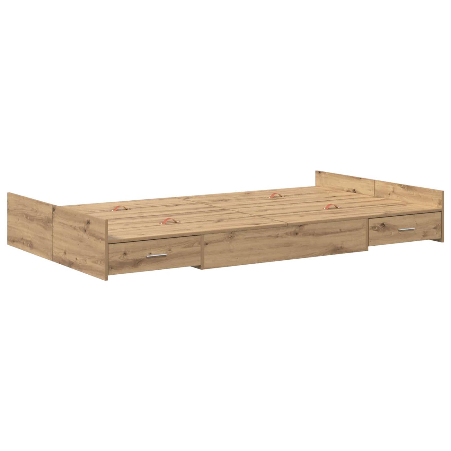 vidaXL Κρεβάτι με αποθηκευτικό χώρο με πόρτα Artisan Oak 120 x 200 cm