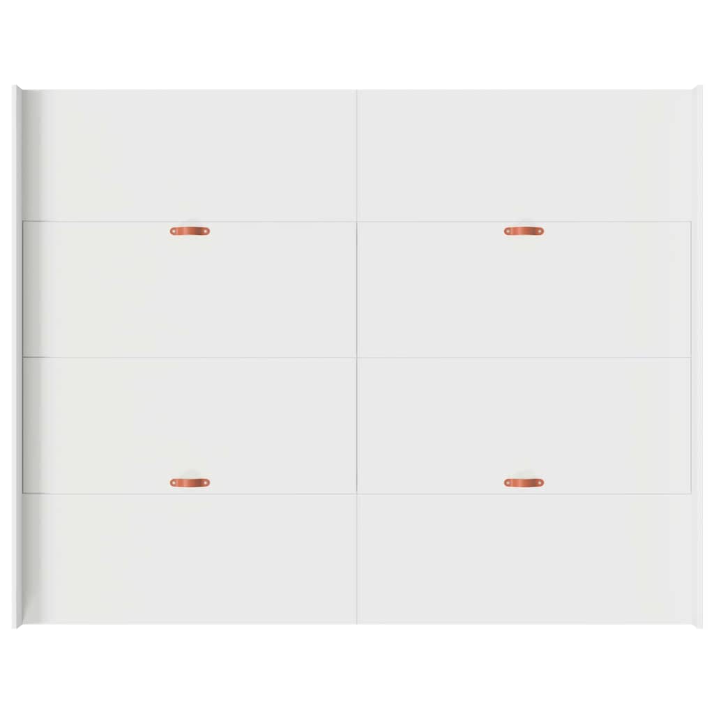 vidaXL Κρεβάτι με αποθηκευτικό χώρο Λευκό 135 x 190 cm Μοριοσανίδα
