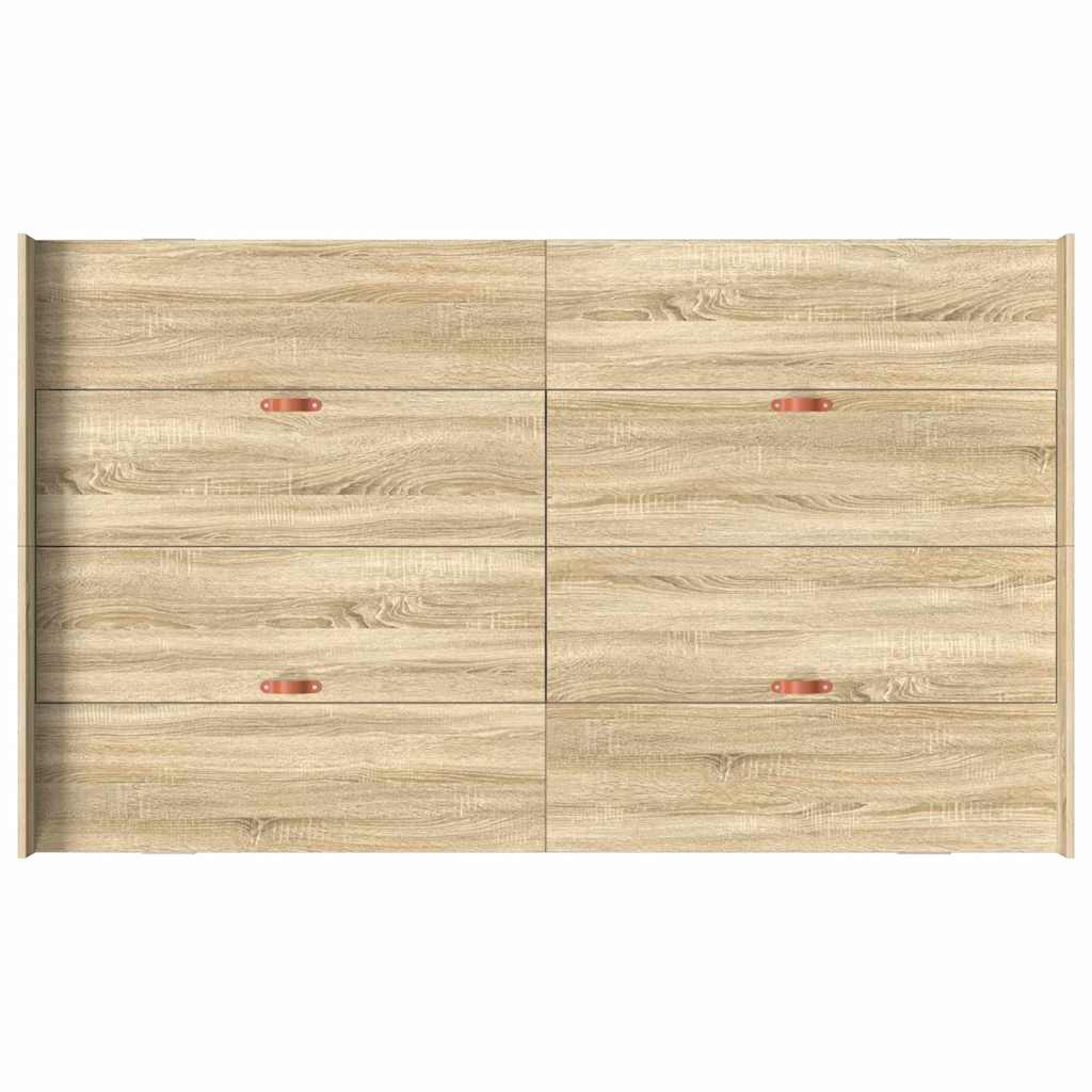 vidaXL Κρεβάτι με αποθηκευτικό χώρο Sonoma Δρυς 120 x 190 cm MDF