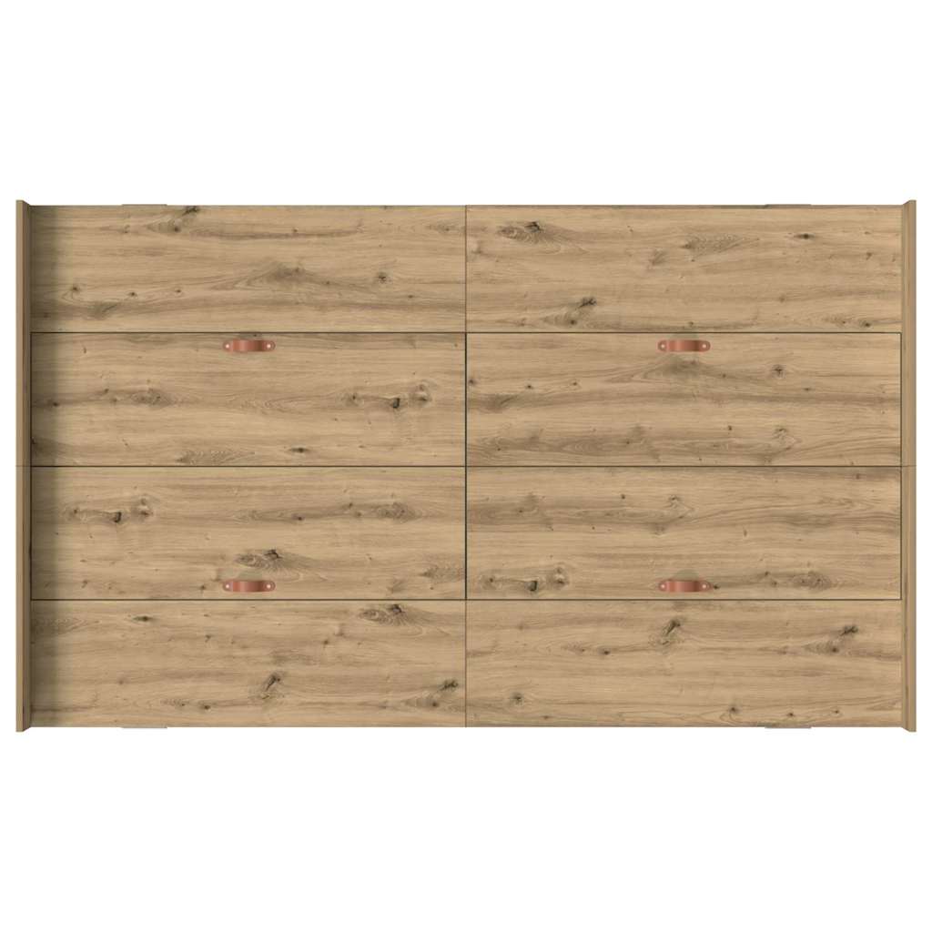 vidaXL Κρεβάτι με αποθηκευτικό χώρο με πόρτα Artisan Oak 120 x 190 cm