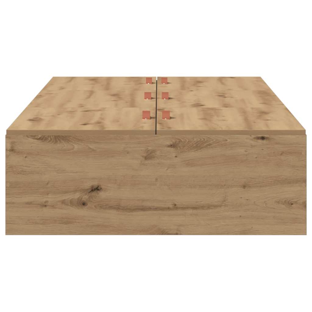 vidaXL Κρεβάτι με αποθηκευτικό χώρο με πόρτα Artisan Oak 100 x 200 cm