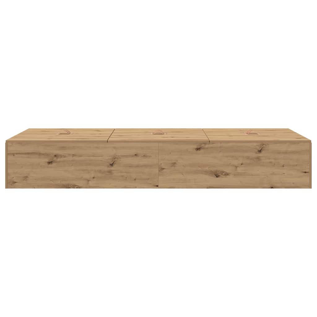 vidaXL Κρεβάτι με αποθηκευτικό χώρο με πόρτα Artisan Oak 100 x 200 cm